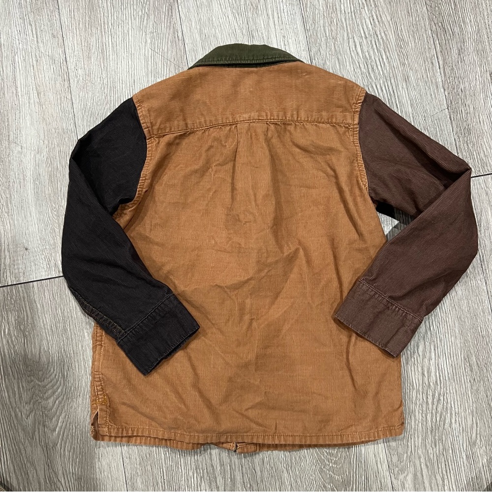 Gap Toddler Colorblock Corduroy Holiday Brown Shirt Size 5T - Picture 5 of 5
